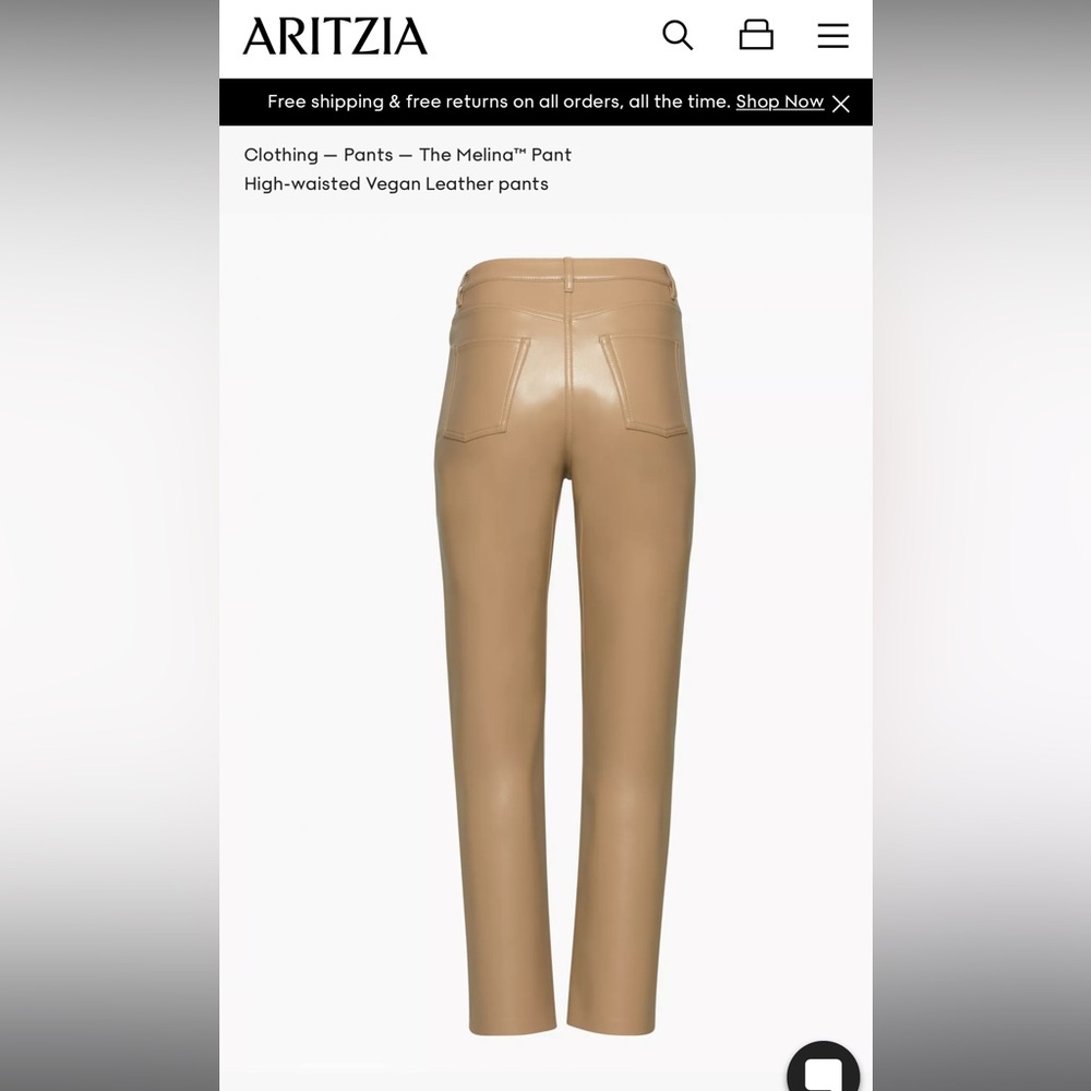 Aritzia Wilfred Melina Vegan Leather Pants
